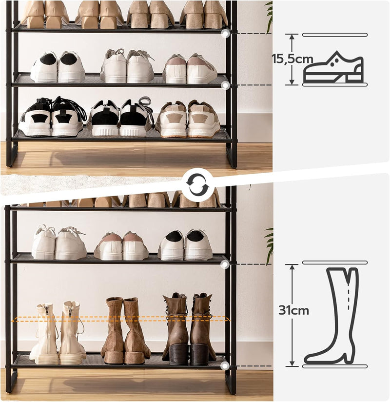 10-Tier Shoe Rack Large Capacity Storage Organiser Unit