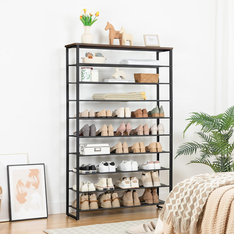 10-Tier Shoe Rack Large Capacity Storage Organiser Unit