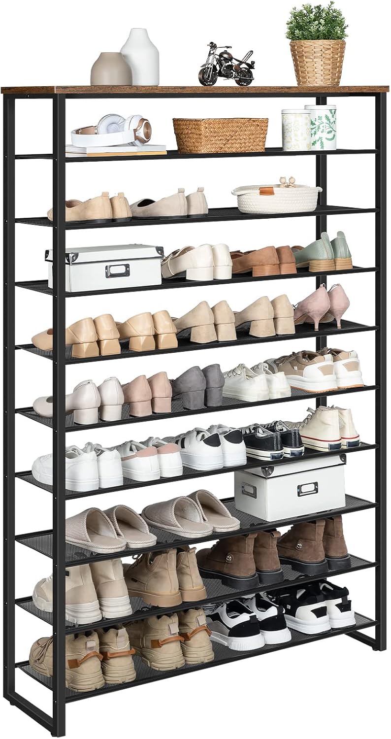 10-Tier Shoe Rack Large Capacity Storage Organiser Unit