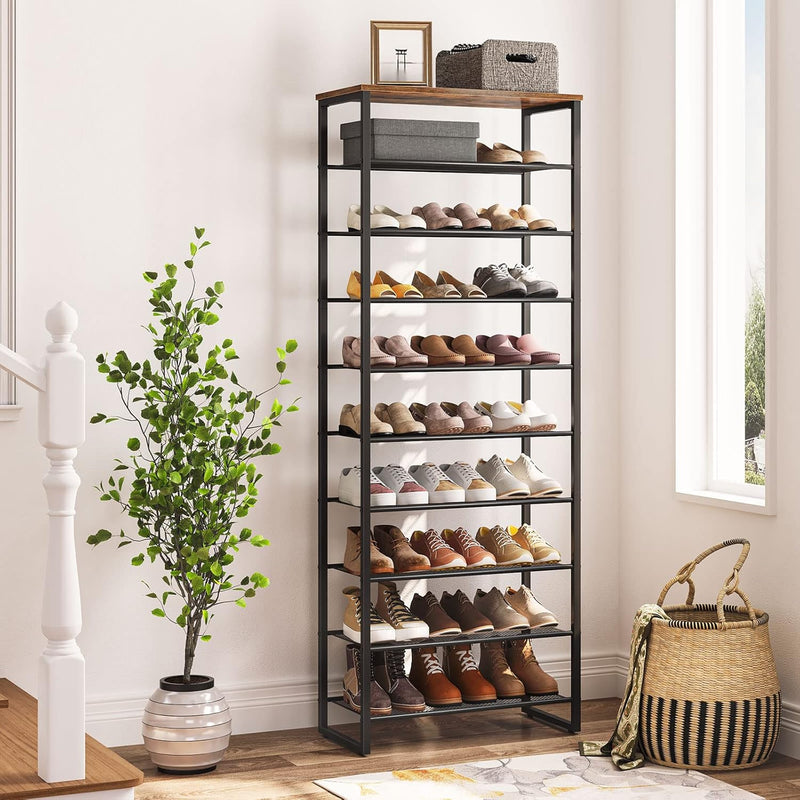 10-Tier Shoe Rack Large Capacity Storage Organiser Unit