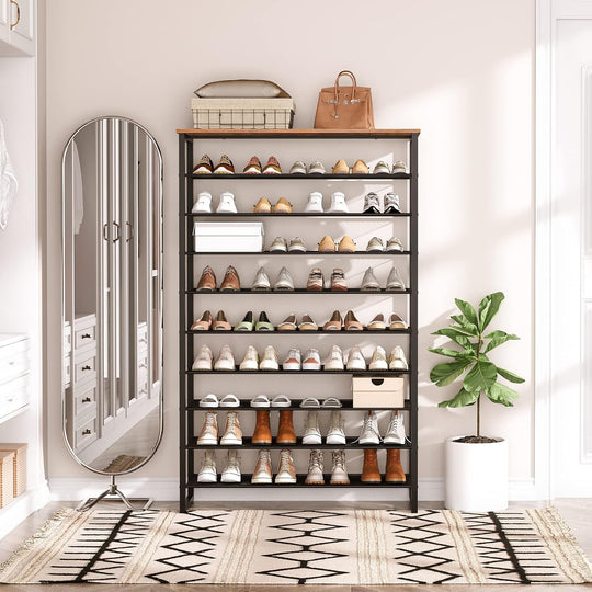 10-Tier Shoe Rack Large Capacity Storage Organiser Unit