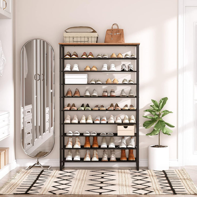 10-Tier Shoe Rack Large Capacity Storage Organiser Unit