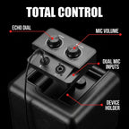 10-Watt Rechargeable Bluetooth Karaoke Machine with Two Mics