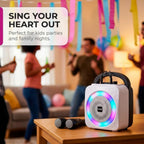 10-Watt Rechargeable Bluetooth Karaoke Machine with Two Mics