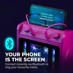 10-Watt Rechargeable Bluetooth Karaoke Machine with Two Mics