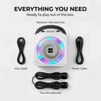 10-Watt Rechargeable Bluetooth Karaoke Machine with Two Mics