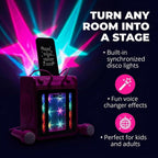 10-Watt Rechargeable Bluetooth Karaoke Machine with Two Mics
