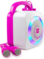 10-Watt Rechargeable Bluetooth Karaoke Machine with Two Mics
