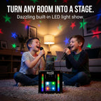 10-Watt Rechargeable Bluetooth Karaoke Machine with Two Mics