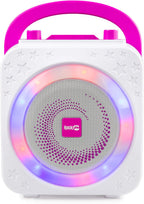 10-Watt Rechargeable Bluetooth Karaoke Machine with Two Mics