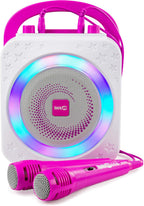 10-Watt Rechargeable Bluetooth Karaoke Machine with Two Mics