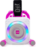 10-Watt Rechargeable Bluetooth Karaoke Machine with Two Mics