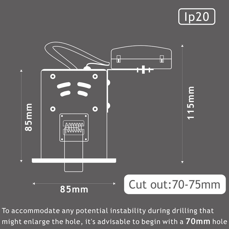 10 X LED Fire Rated Downlight Can Recessed