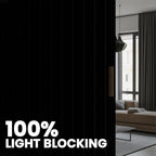 100% Blackout Accordion Room Divider Curtains with Flexible