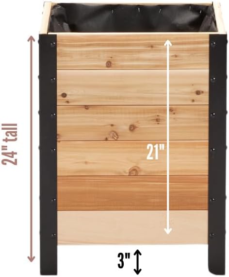 100% Canadian Cedar Wood Elevated Garden Bed