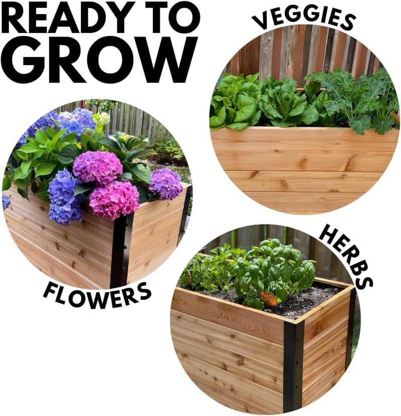 100% Canadian Cedar Wood Elevated Garden Bed