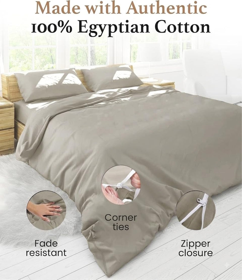 100% Egyptian Cotton Super King Size Duvet Cover
