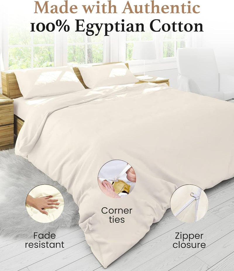 100% Egyptian Cotton Super King Size Duvet Cover