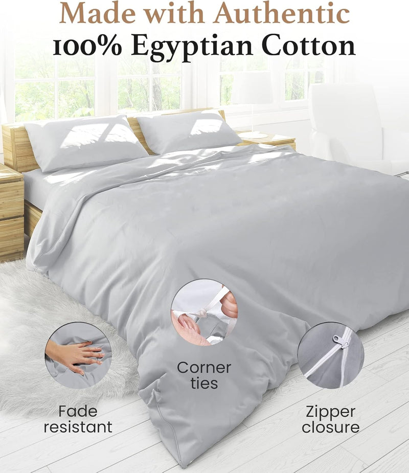 100% Egyptian Cotton Super King Size Duvet Cover