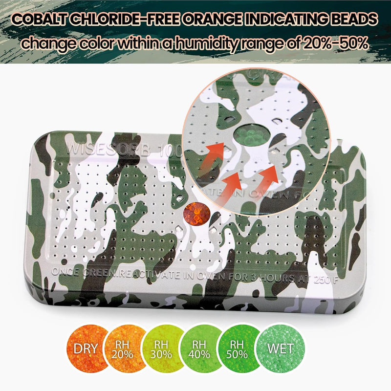 100 Gram Gun Safe Dehumidifier Camouflage Pattern Reusable (30 Pack)
