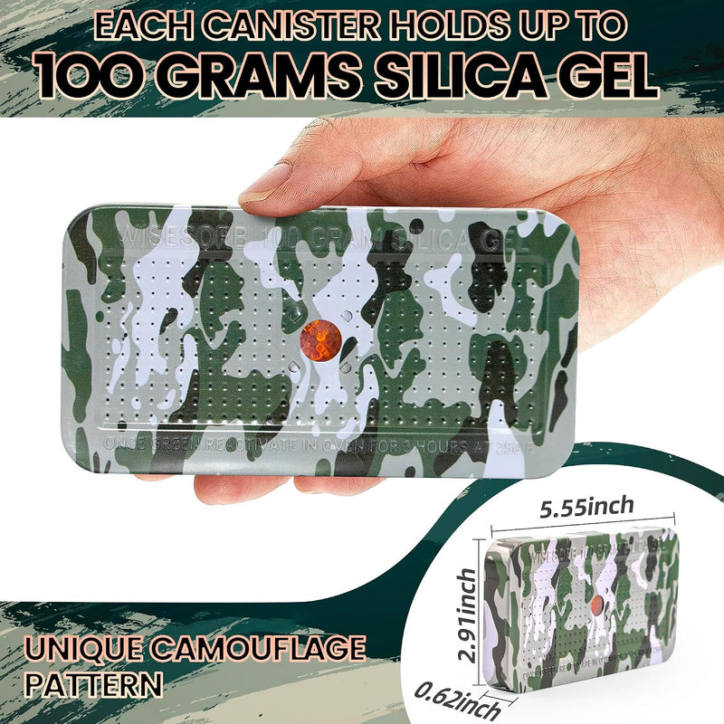 100 Gram Gun Safe Dehumidifier Camouflage Pattern Reusable (30 Pack)