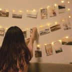 100 LED Battery Fairy Lights W Photo Pegs