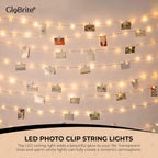 100 LED Battery Fairy Lights W Photo Pegs
