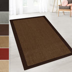 100% Natural Sisal Rug with Cotton Border