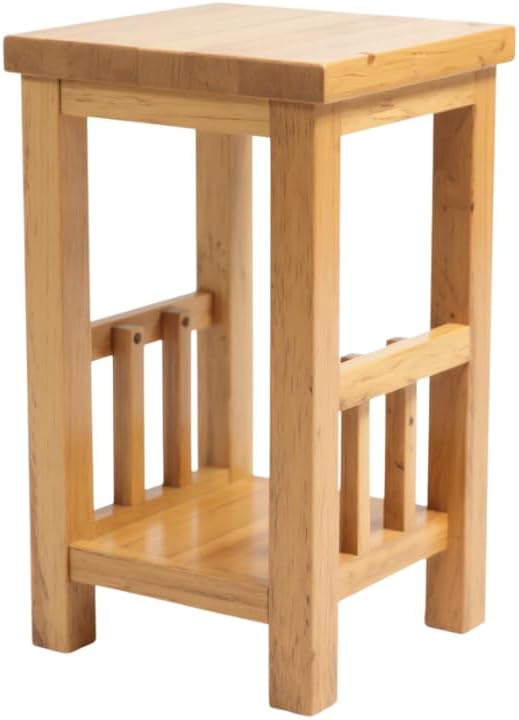 100% Oak End Table Slim Side for Drinks