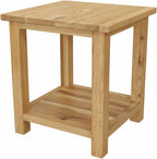 100% Oak End Table Slim Side for Drinks