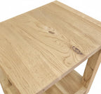 100% Oak End Table Slim Side for Drinks
