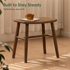 100% Oak Solid Wood Dressing Stool with Curved