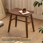 100% Oak Solid Wood Dressing Stool with Curved