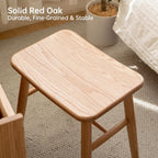 100% Oak Solid Wood Dressing Stool with Curved