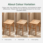 100% Oak Solid Wood Dressing Stool with Curved