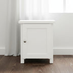 100% Oak Top Bedside Cabinet 1 Door Fully