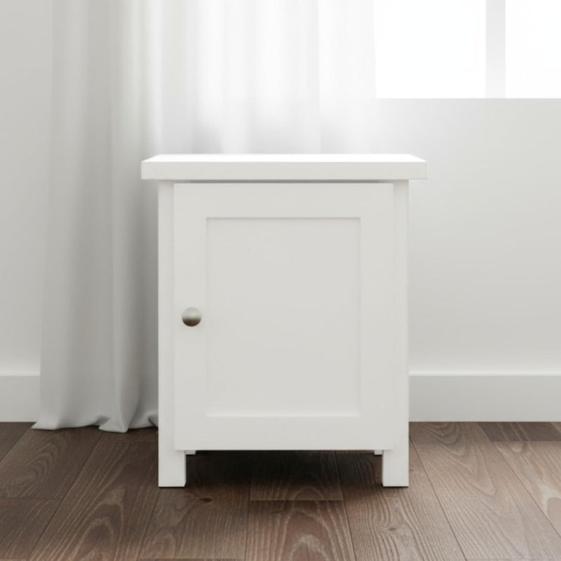 100% Oak Top Bedside Cabinet 1 Door Fully