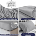 100% Organic Bamboo Bedding Set 300tc Luxurious Sateen