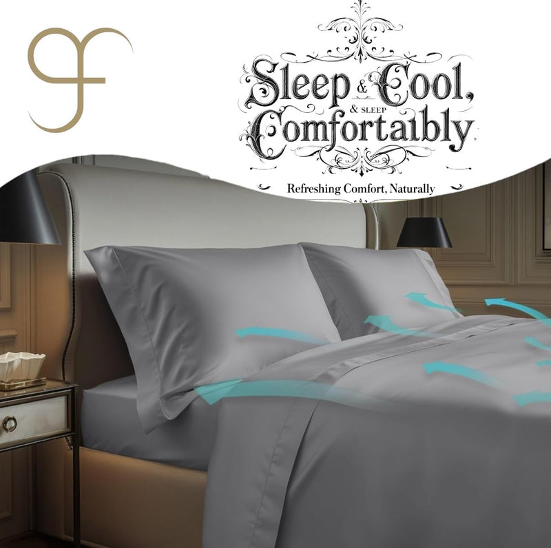 100% Organic Bamboo Bedding Set 300tc Luxurious Sateen