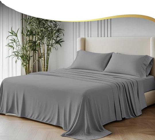 100% Organic Bamboo Bedding Set 300tc Luxurious Sateen