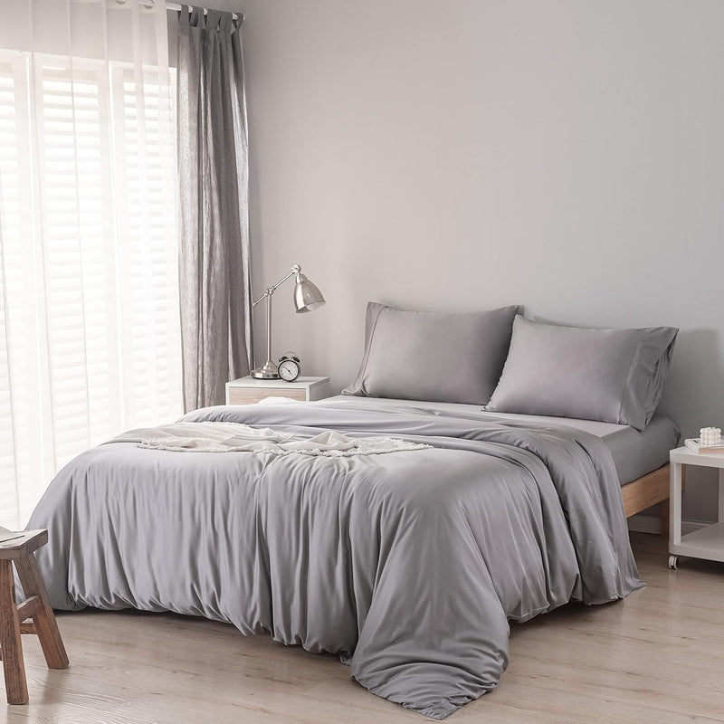100% Organic Bamboo Bedding Set 300tc Luxurious Sateen
