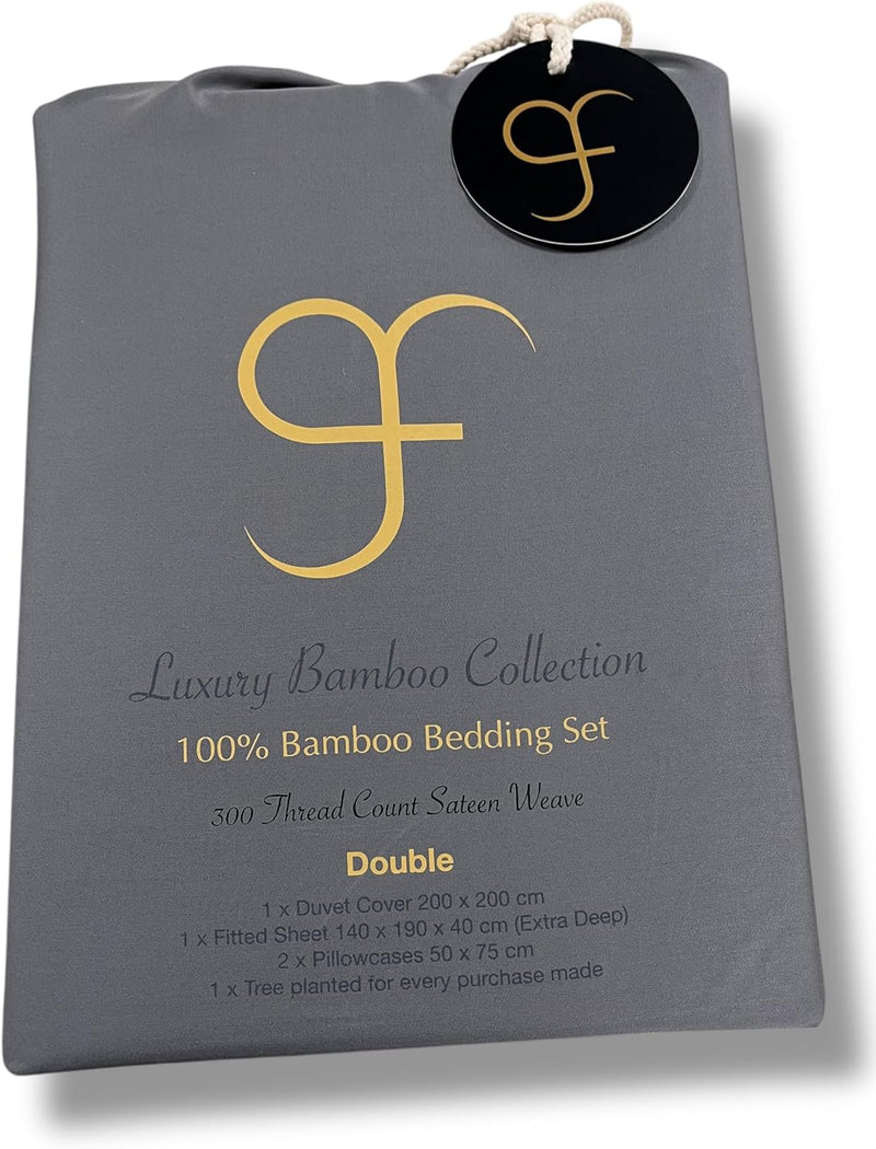 100% Organic Bamboo Bedding Set 300tc Luxurious Sateen