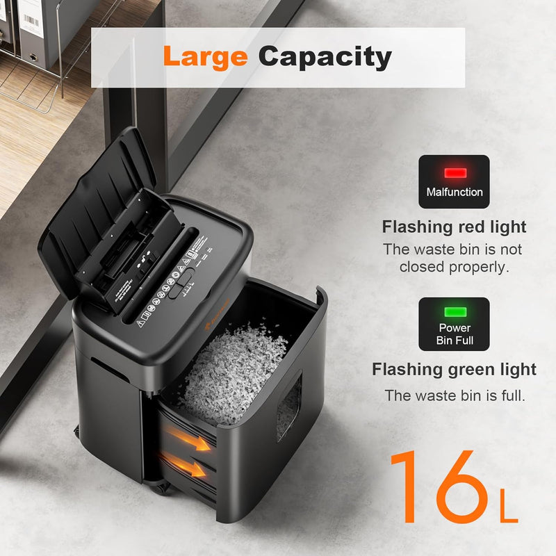 100-Sheet Auto-Feed Micro-Cut Heavy Duty Shredder for Home