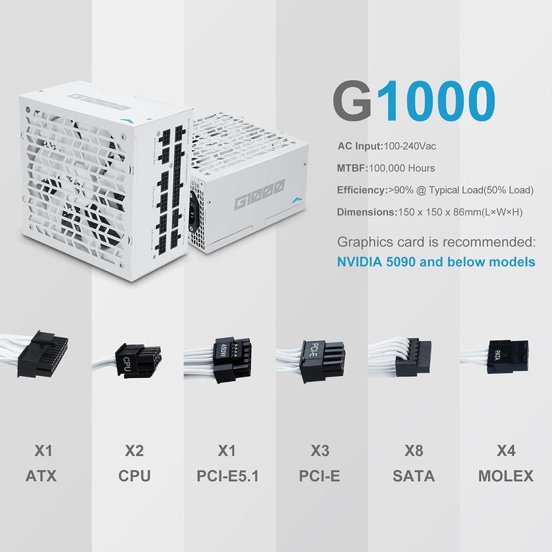 1000W Psu Atx 3.1 Pcie 5.1 Fully Modular