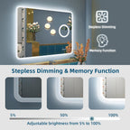 1000x700MM Bluetooth LED-Bathroom-Mirror-With-Lights for Wall