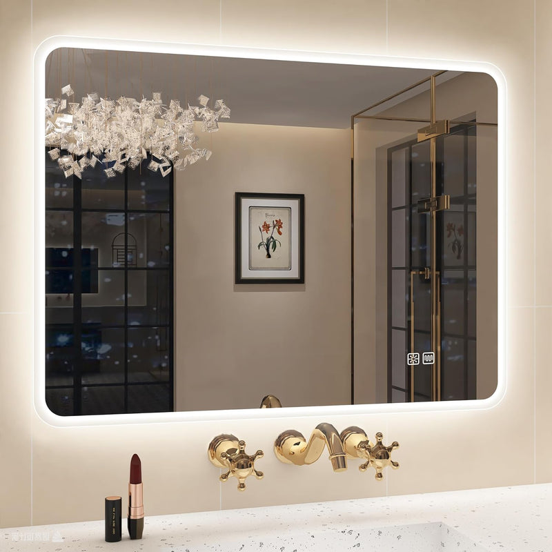 1000x700MM Bluetooth LED-Bathroom-Mirror-With-Lights for Wall