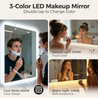 1000x700MM Bluetooth LED-Bathroom-Mirror-With-Lights for Wall