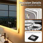 1000x700MM Bluetooth LED-Bathroom-Mirror-With-Lights for Wall