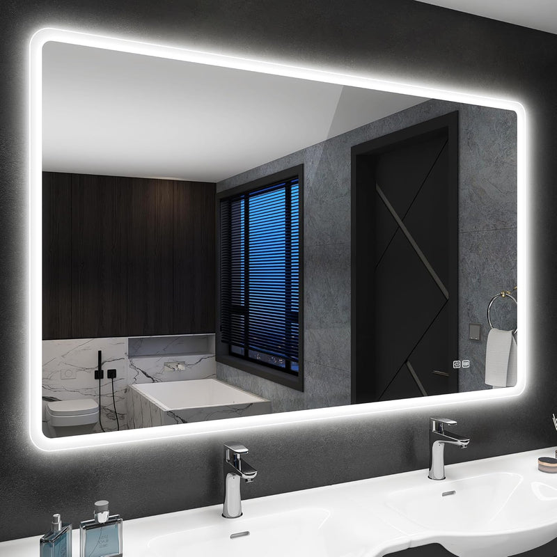 1000x700MM Bluetooth LED-Bathroom-Mirror-With-Lights for Wall