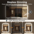 1000x700MM Bluetooth LED-Bathroom-Mirror-With-Lights for Wall